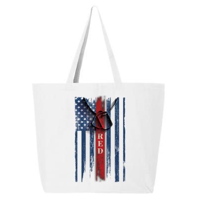 Red Friday Vintage American Flag 25L Jumbo Tote