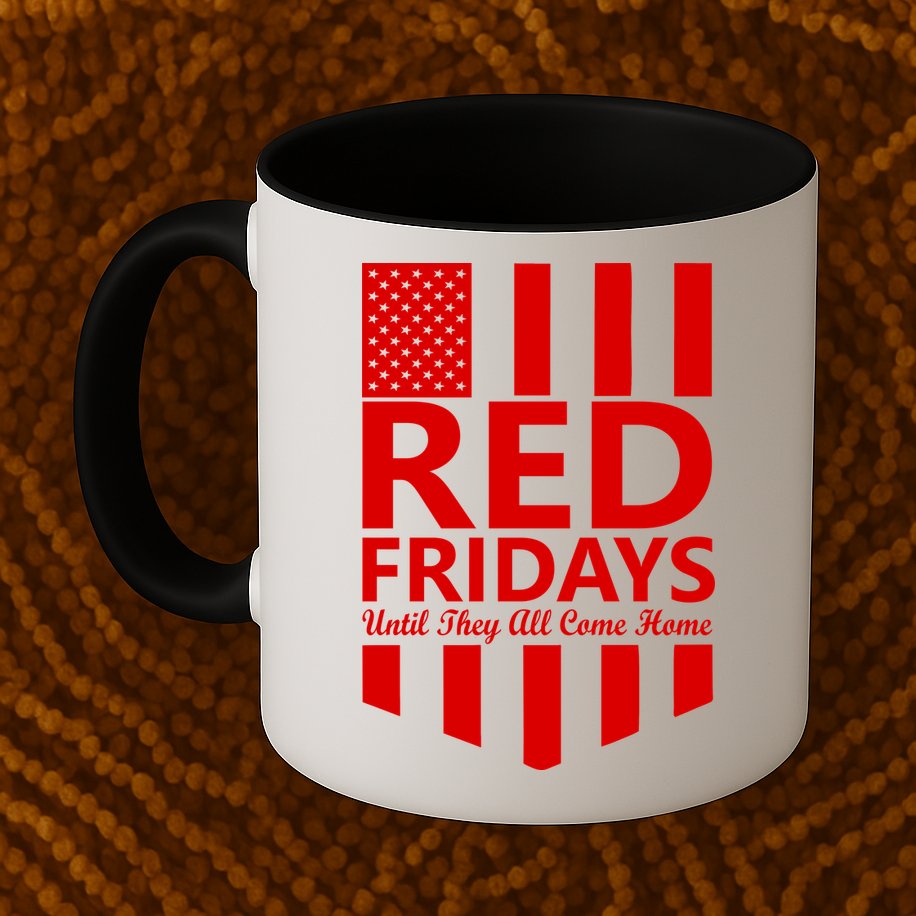 Red Fridays Military Flag Mug