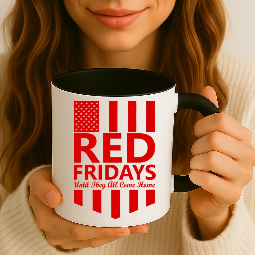 Red Fridays Military Flag Mug