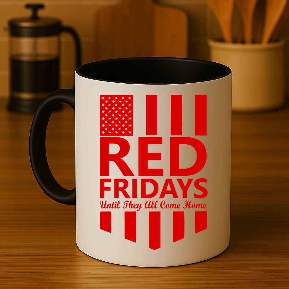 Red Fridays Military Flag Mug