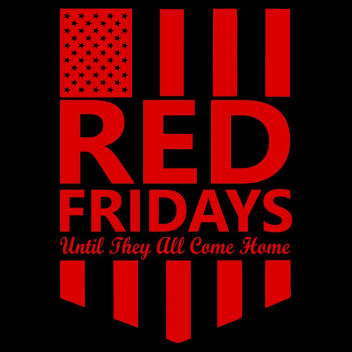 Red Fridays Military Flag Mug