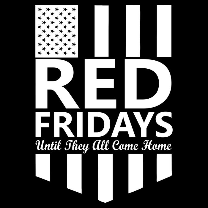 Red Fridays Military Flag Drawstring Bag