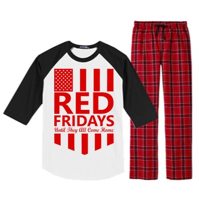 Red Fridays Military Flag Raglan Sleeve Pajama Set