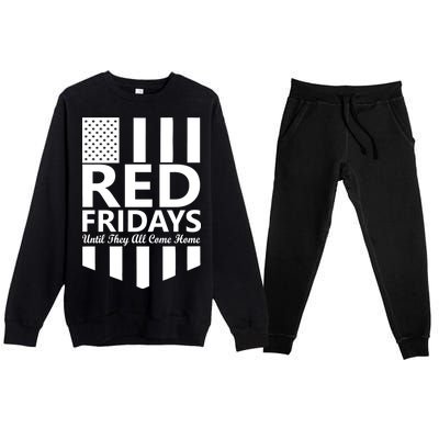 Red Fridays Military Flag Premium Crewneck Sweatsuit Set