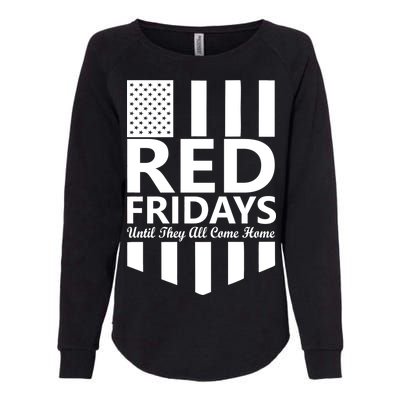 Red Fridays Military Flag Womens California Wash Sweatshirt