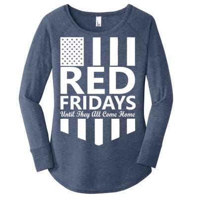 Red Fridays Military Flag Women's Perfect Tri Tunic Long Sleeve Shirt