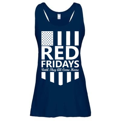 Red Fridays Military Flag Ladies Essential Flowy Tank