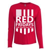 Red Fridays Military Flag Womens Cotton Relaxed Long Sleeve T-Shirt