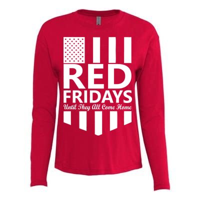 Red Fridays Military Flag Womens Cotton Relaxed Long Sleeve T-Shirt