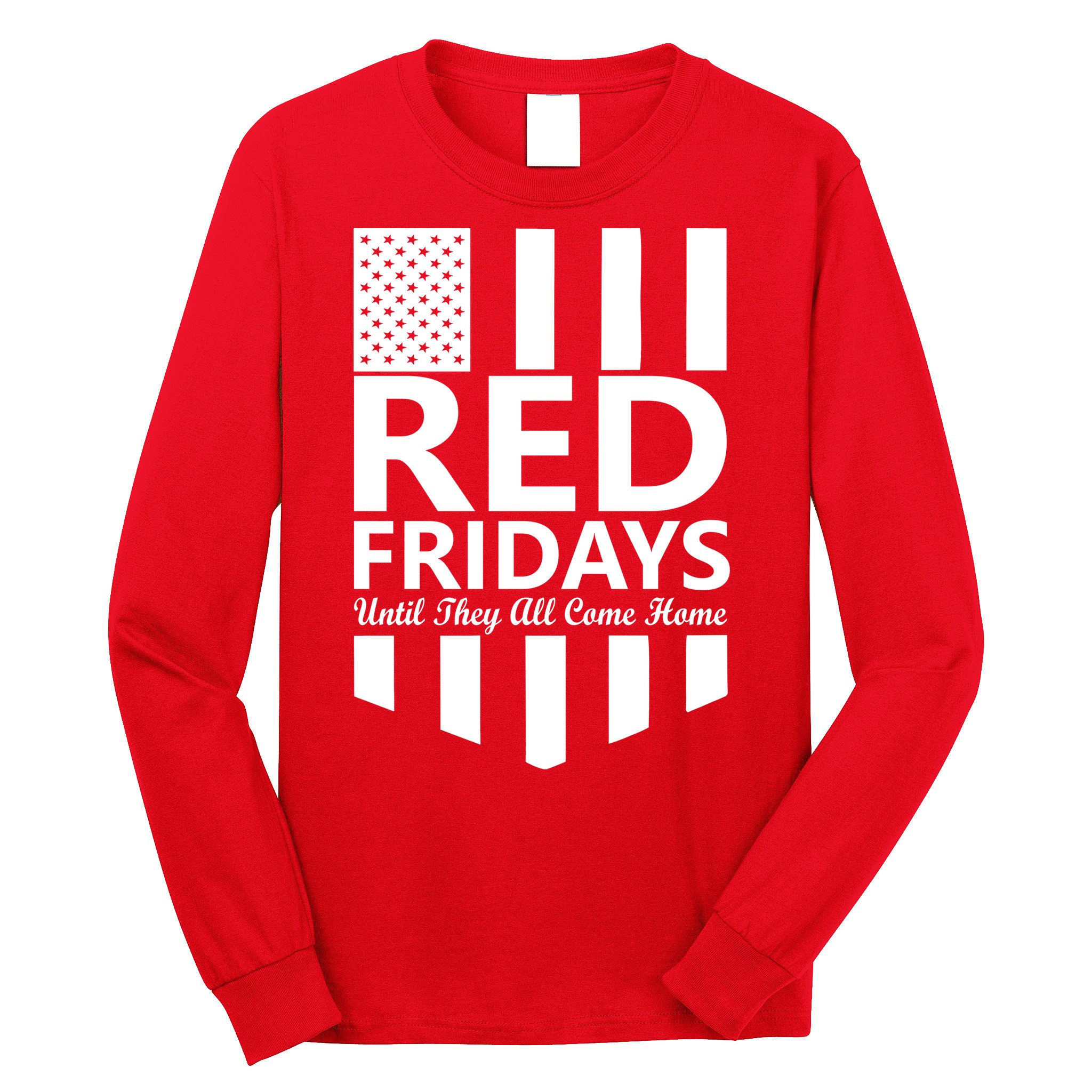 Red Fridays Military Flag Long Sleeve Shirt