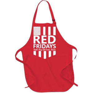 Red Fridays Military Flag Full-Length Apron With Pockets