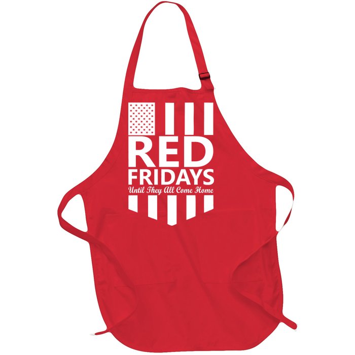 Red Fridays Military Flag Full-Length Apron With Pockets