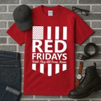 Red Fridays Military Flag Tall T-Shirt