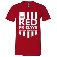 Red Fridays Military Flag V-Neck T-Shirt