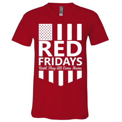 Red Fridays Military Flag V-Neck T-Shirt