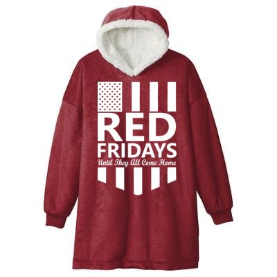 Red Fridays Military Flag Hooded Wearable Blanket