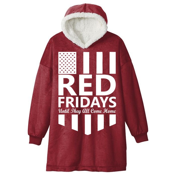 Red Fridays Military Flag Hooded Wearable Blanket