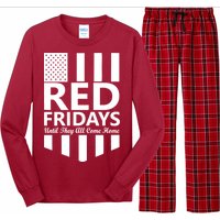 Red Fridays Military Flag Long Sleeve Pajama Set