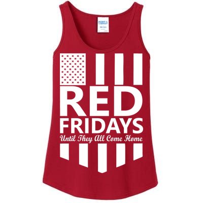 Red Fridays Military Flag Ladies Essential Tank