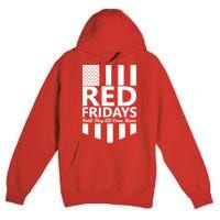 Red Fridays Military Flag Premium Pullover Hoodie