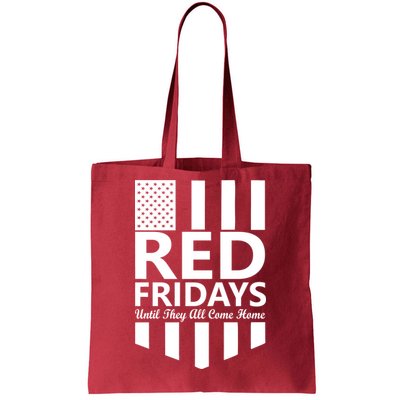 Red Fridays Military Flag Tote Bag