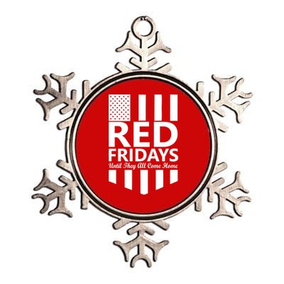 Red Fridays Military Flag Metallic Star Ornament