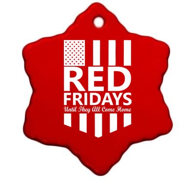 Red Fridays Military Flag Ceramic Star Ornament