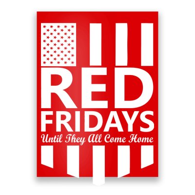 Red Fridays Military Flag Poster