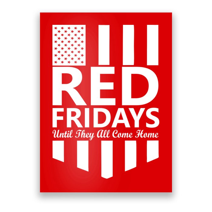 Red Fridays Military Flag Poster