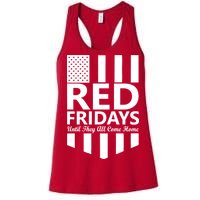 Red Fridays Military Flag Women's Racerback Tank