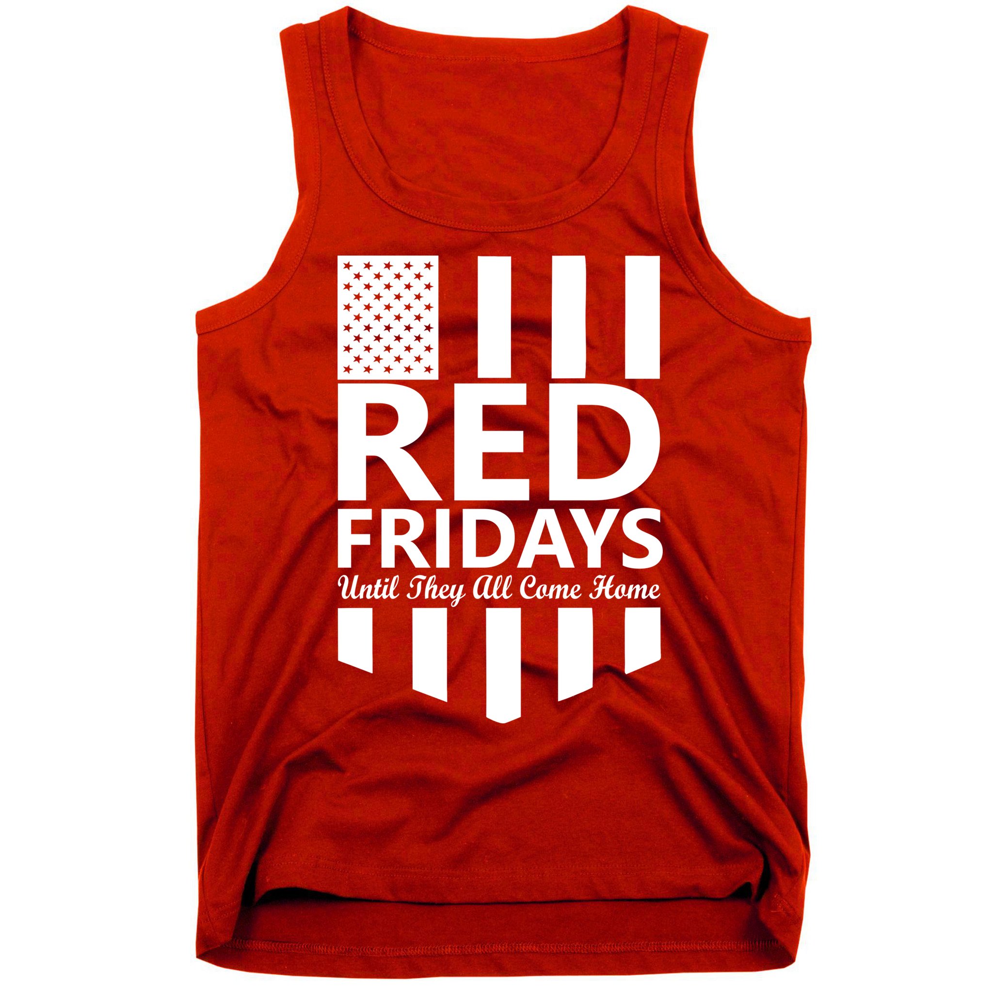 Red Fridays Military Flag Tank Top