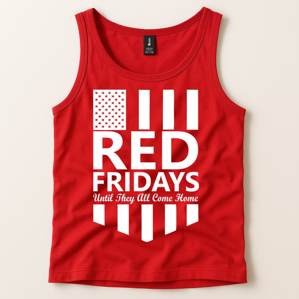 Red Fridays Military Flag Tank Top