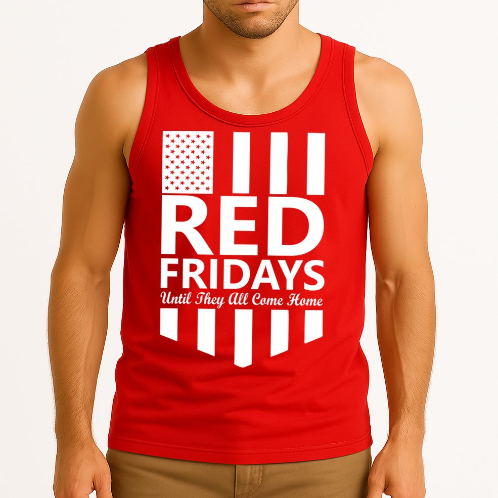 Red Fridays Military Flag Tank Top