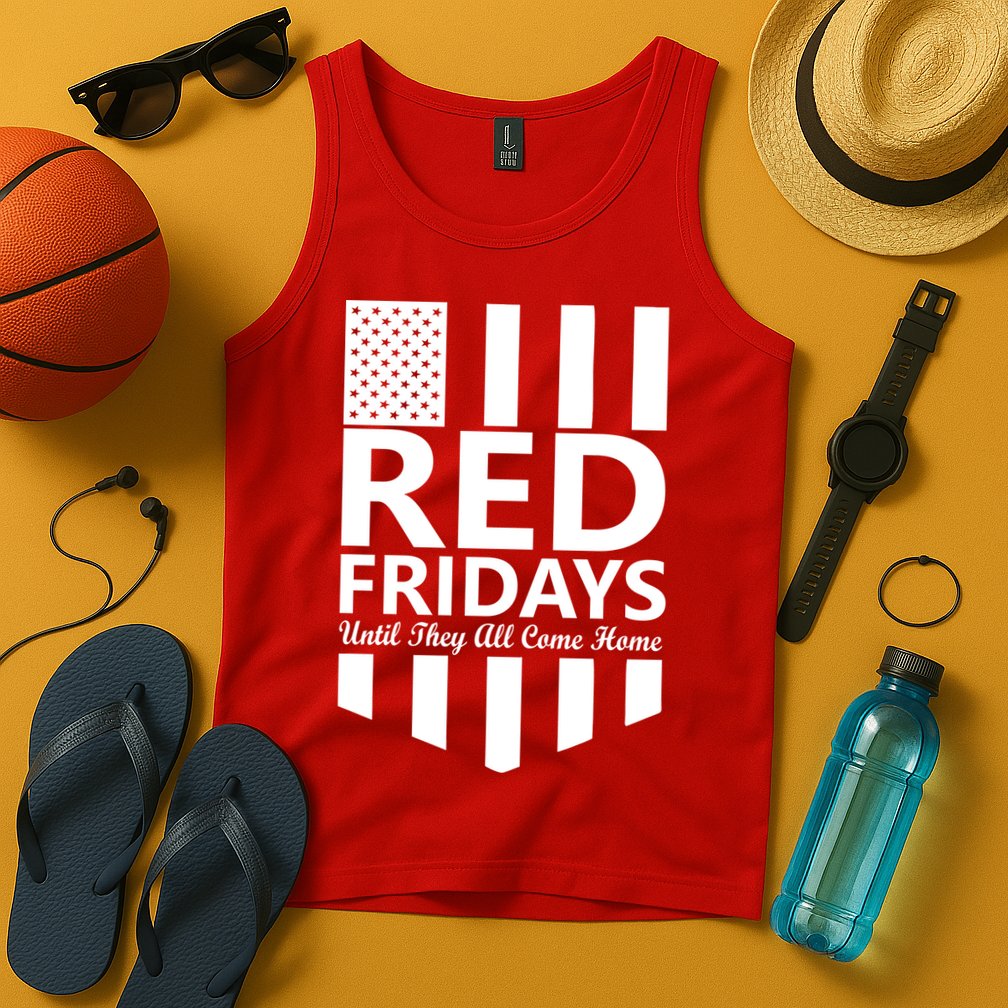 Red Fridays Military Flag Tank Top