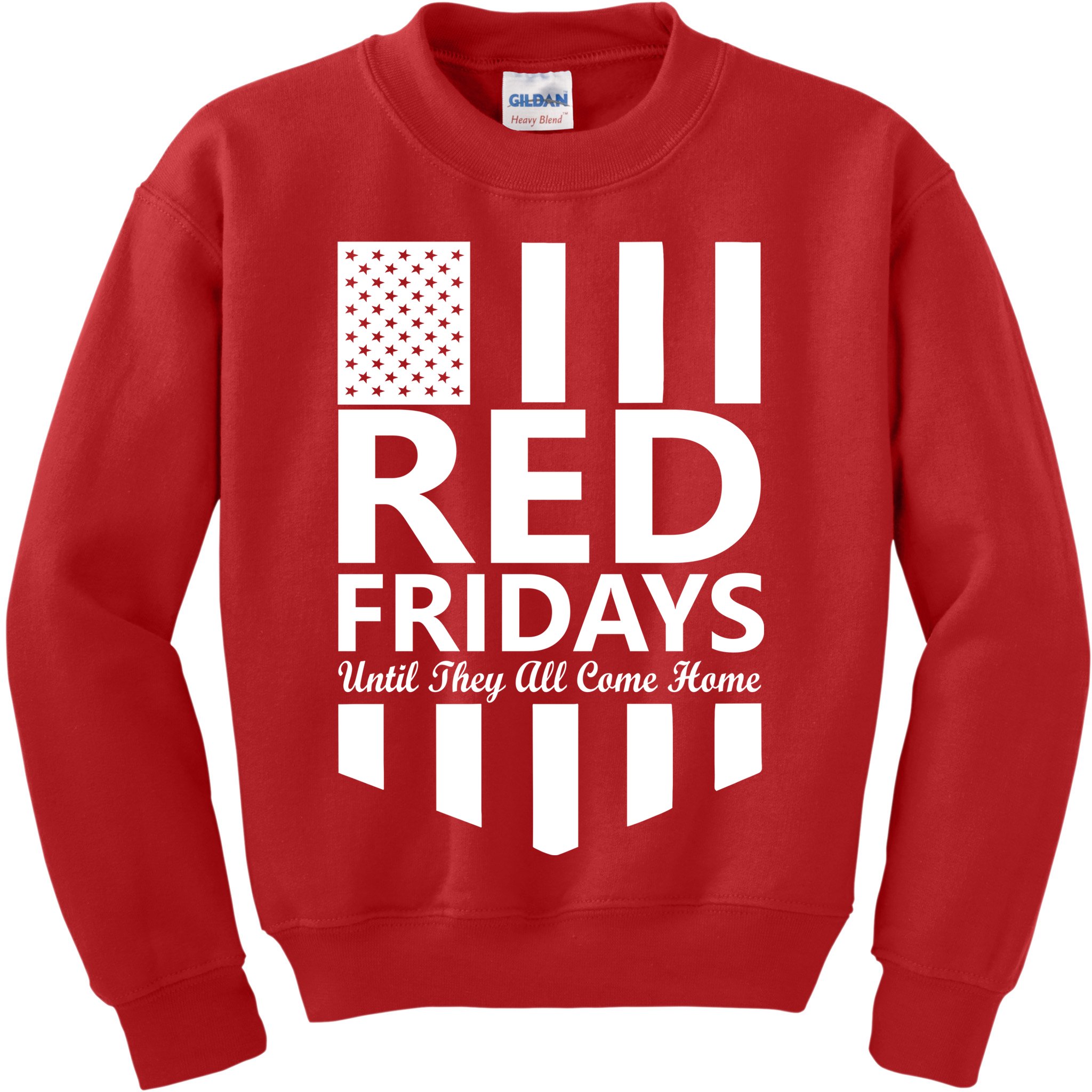 Red Fridays Military Flag Kids Sweatshirt