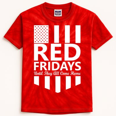 Red Fridays Military Flag Kids Tie-Dye T-Shirt