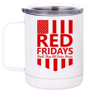 Red Fridays Military Flag 12 oz Stainless Steel Tumbler Cup