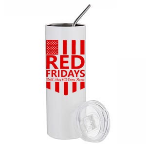 Red Fridays Military Flag Stainless Steel Tumbler