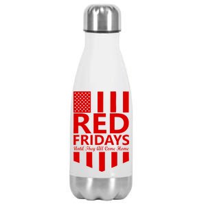 Red Fridays Military Flag Stainless Steel Insulated Water Bottle