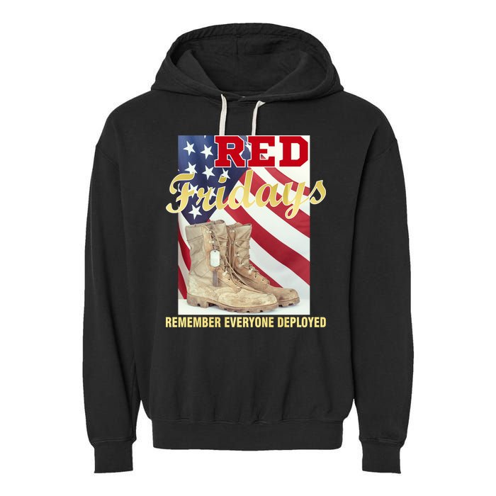 Red Fridays Remember Everyone Deployed Garment-Dyed Fleece Hoodie