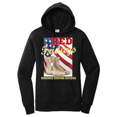 Red Fridays Remember Everyone Deployed Women's Pullover Hoodie