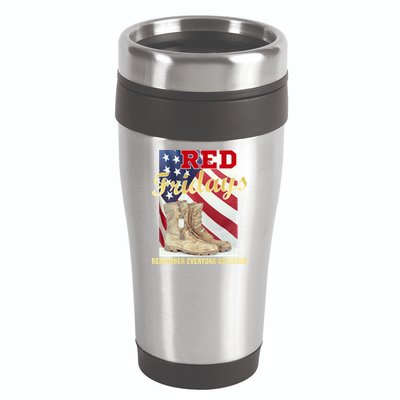 Red Fridays Remember Everyone Deployed 16oz Travel Tumbler