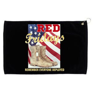 Red Fridays Remember Everyone Deployed Grommeted Golf Towel