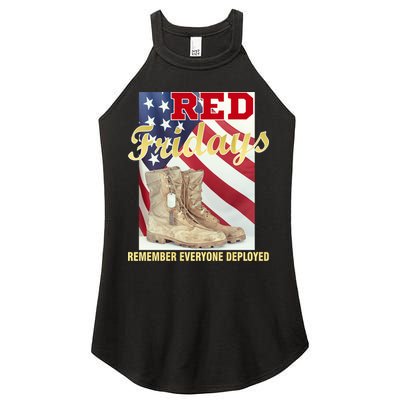 Red Fridays Remember Everyone Deployed Women's Perfect Tri Rocker Tank