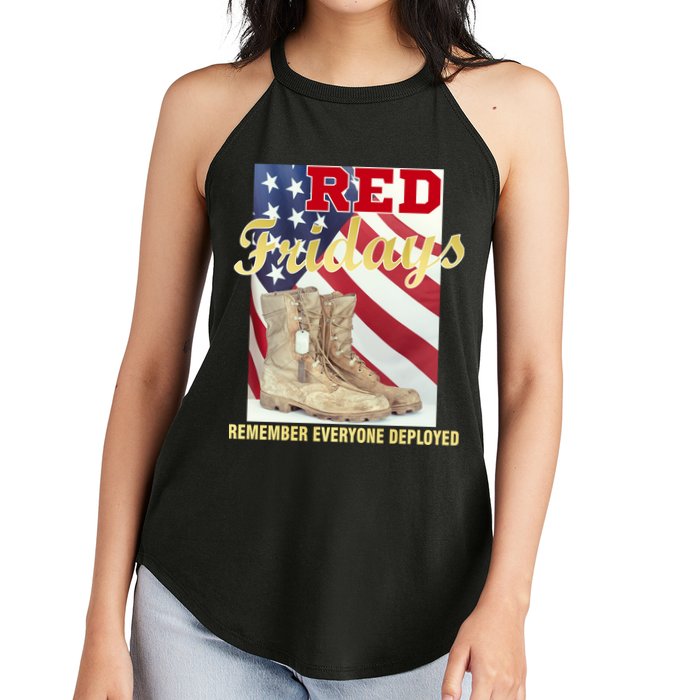 Red Fridays Remember Everyone Deployed Women's Perfect Tri Rocker Tank