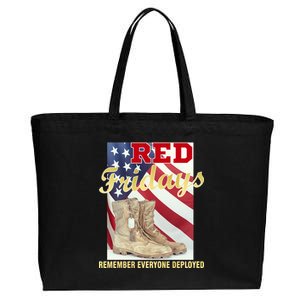 Red Fridays Remember Everyone Deployed Cotton Canvas Jumbo Tote