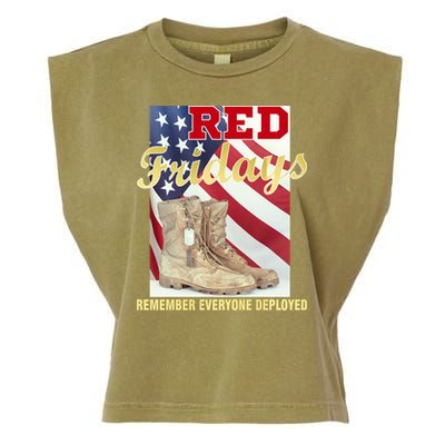Red Fridays Remember Everyone Deployed Garment-Dyed Women's Muscle Tee