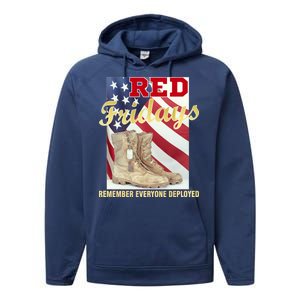 Red Fridays Remember Everyone Deployed Performance Fleece Hoodie