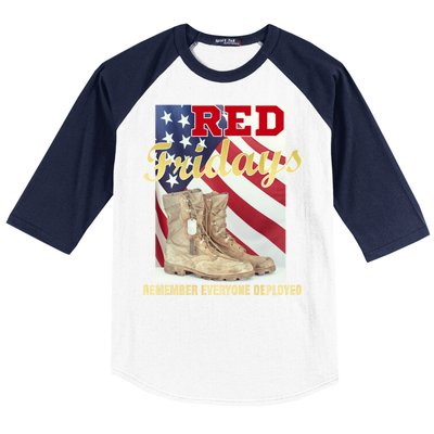 Red Fridays Remember Everyone Deployed Baseball Sleeve Shirt