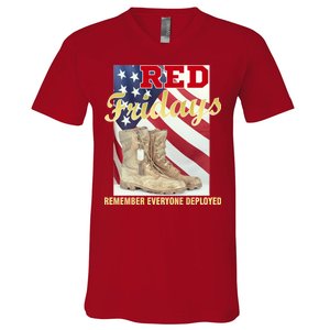 Red Fridays Remember Everyone Deployed V-Neck T-Shirt